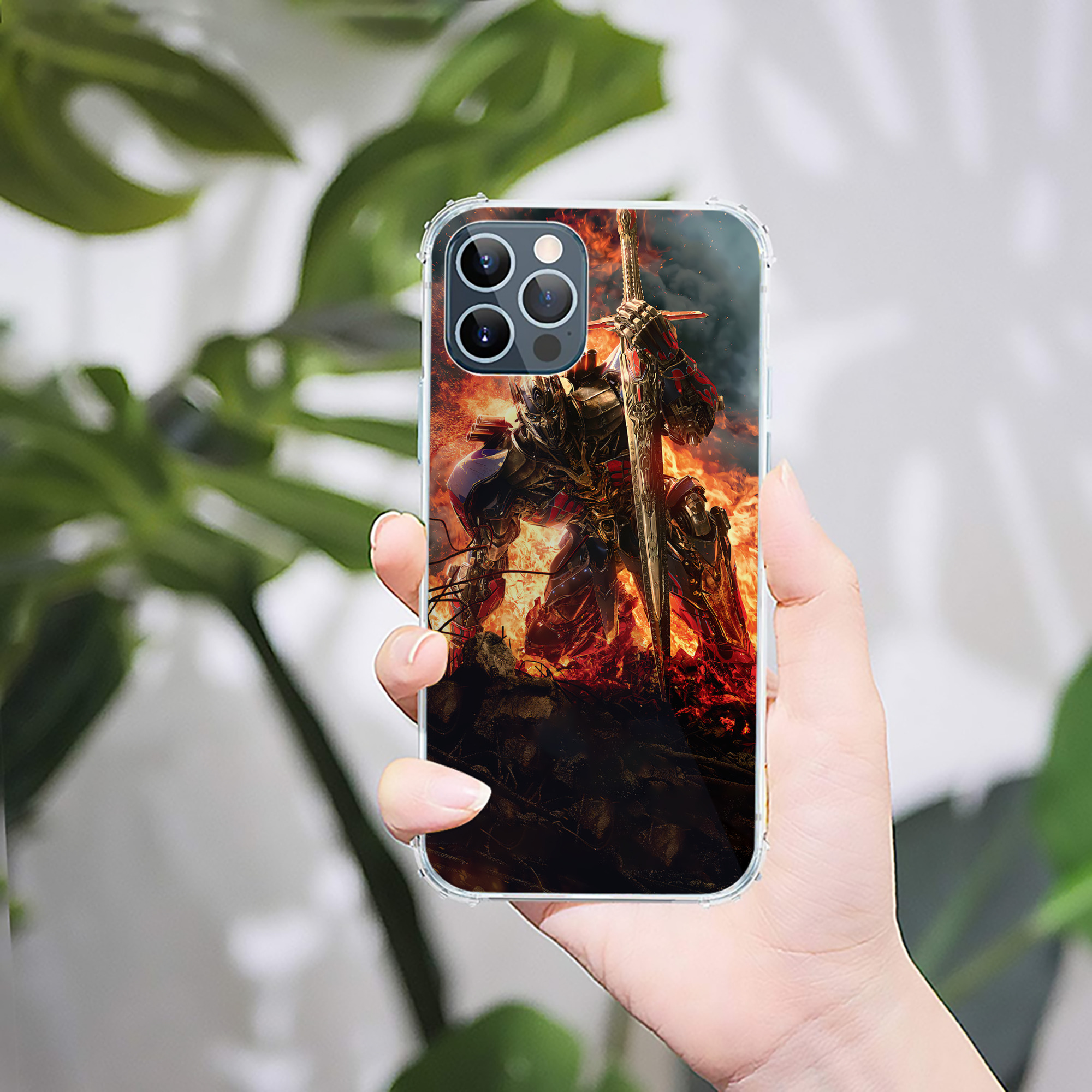 （画像用） Transformers トランスフォーマー 【iPhone 12シリーズ対応】透明スマホケース（クリアソフトケース）